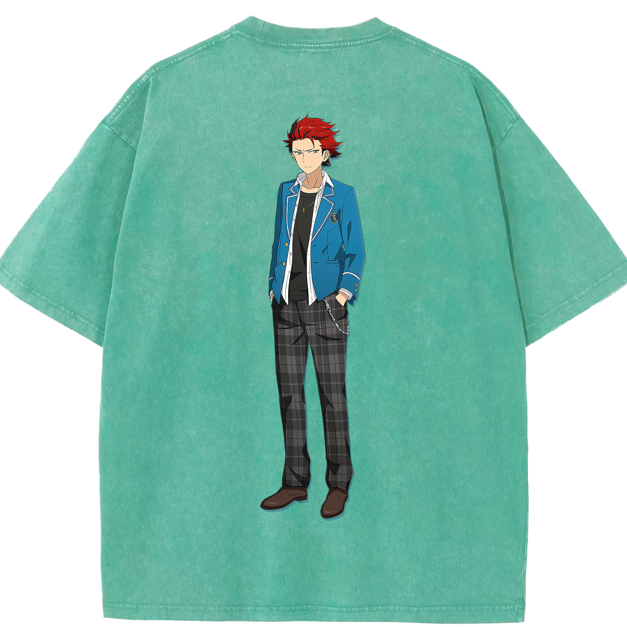 （画像用） あんさんぶるスターズ! Ensemble Stars 綿100% ヴィンテージ風 半袖Tシャツ（背面プリント）